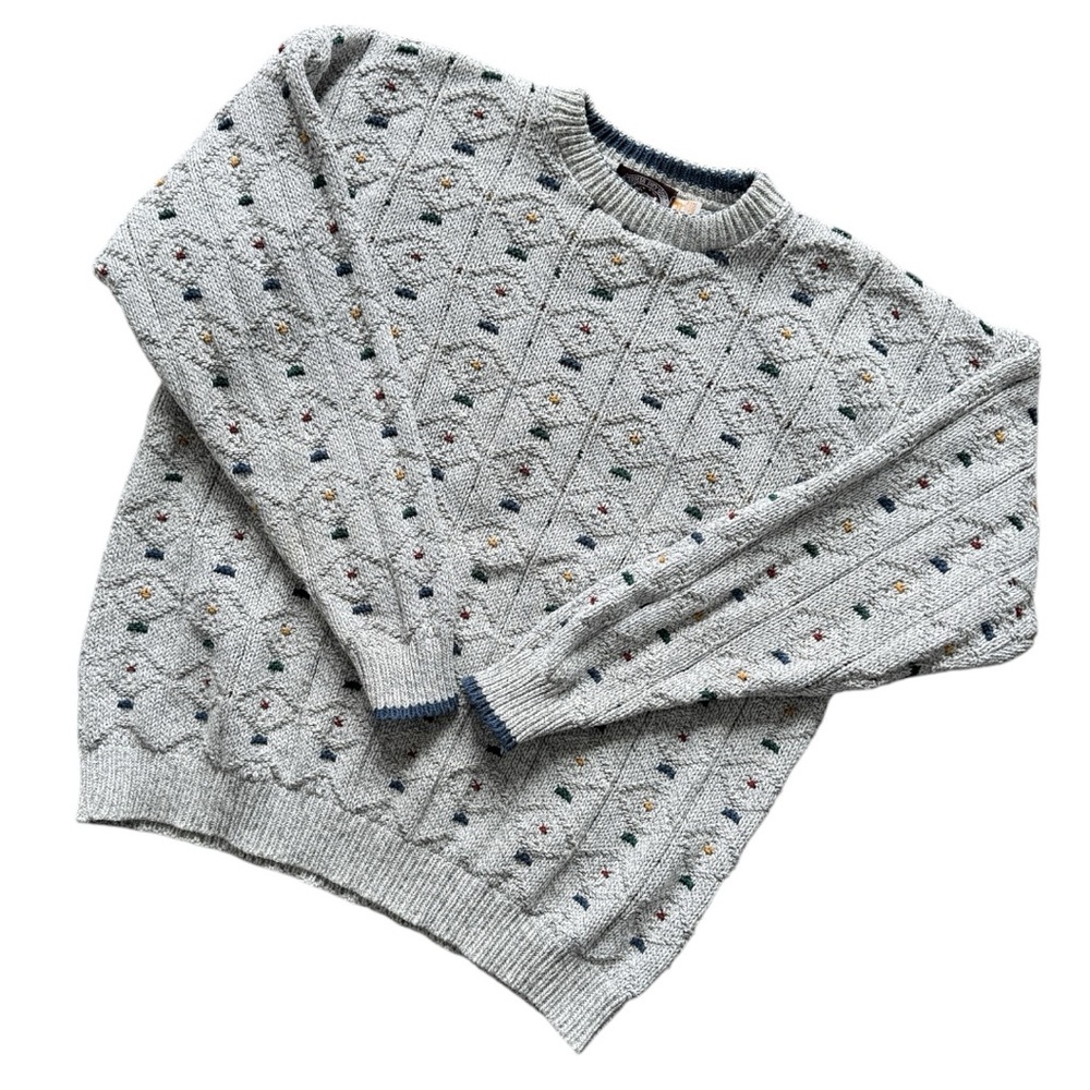 Vintage 90s Victoria Dry Goods Pattern Knit Sweater